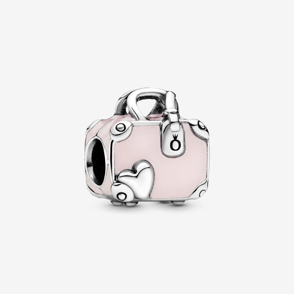 Pandora Sterling Silver Pink Travel Bag Charm with Pink Enamel 798063en124