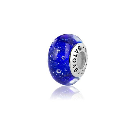 Evolve Sterling Silver NZ Sky Murano Glass Charm