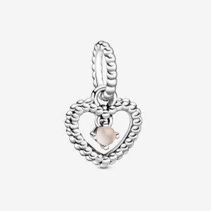 Pandora Sterling Silver Misty Rose Hanging Heart Charm 798854c06