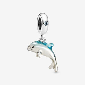 Pandora Sterling Silver Shimmering Dolphin Hanging Charm 798947c01