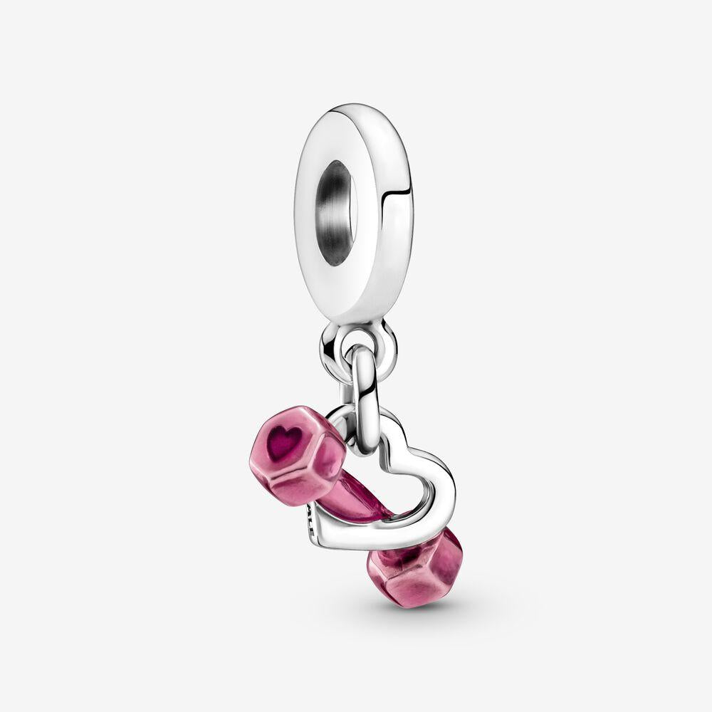 Pandora Sterling Silver Dumbell & Fitness Hanging Charm 799545c01