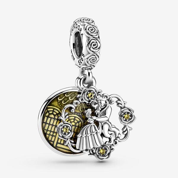Pandora Sterling Silver Disney Beauty and the Beast Dancing Dangle Charm 799014c01