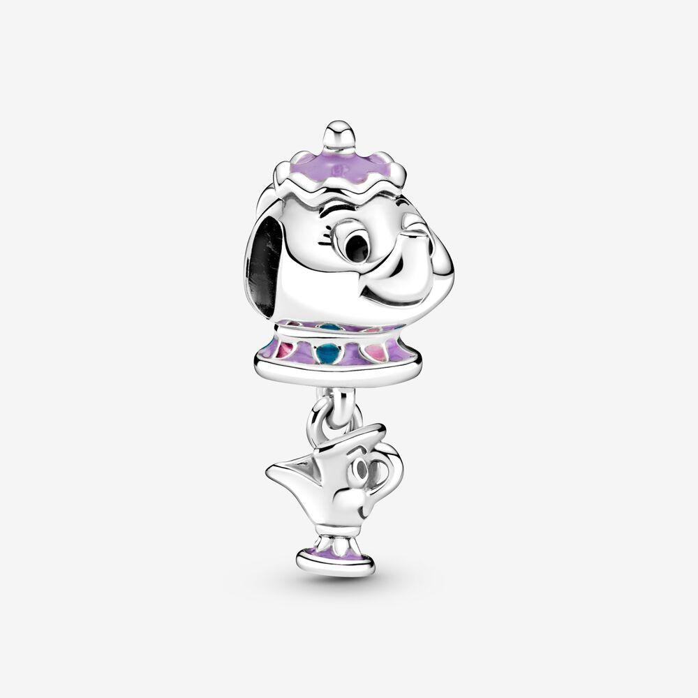 Pandora Sterling Silver Disney Beauty and the Beast Mrs Potts and Chip Dangle Charm 799015c01