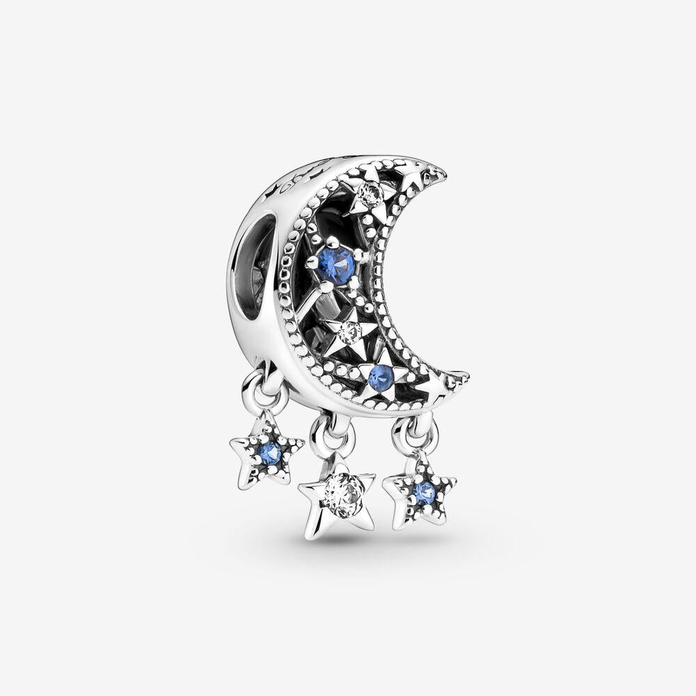 Pandora Sterling Silver Star and Crescent Moon Charm 799643c01