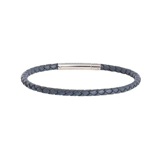 Evolve Navy Single Leather Bracelet