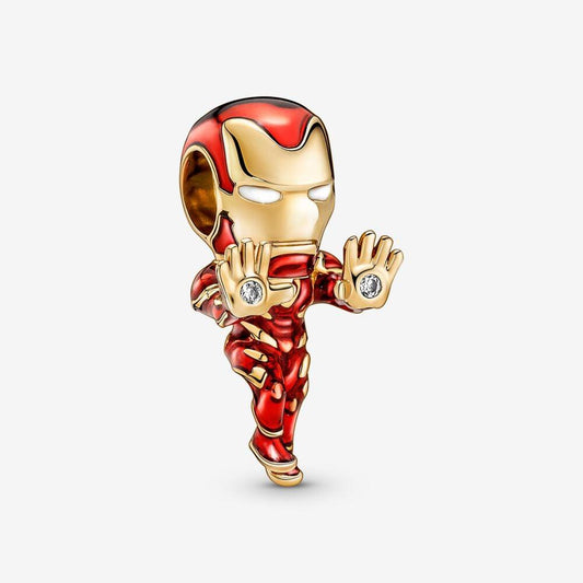 Pandora 14ct Gold Plated Marvel The Avengers Iron Man Charm 760268c01