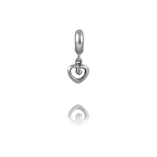 Evolve Sterling Silver Heart of NZ Charm