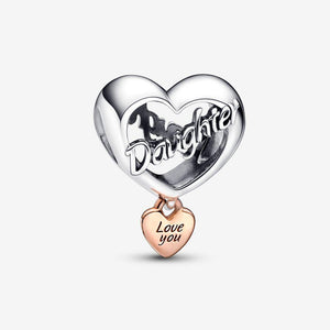 Pandora 14ct Rose Gold Plated Love You Daughter Heart Charm 782327c00