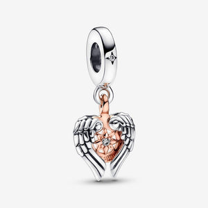 Pandora 14ct Rose Gold Plated Celestial Compass Angel Wings Dangle Charm 782359c01