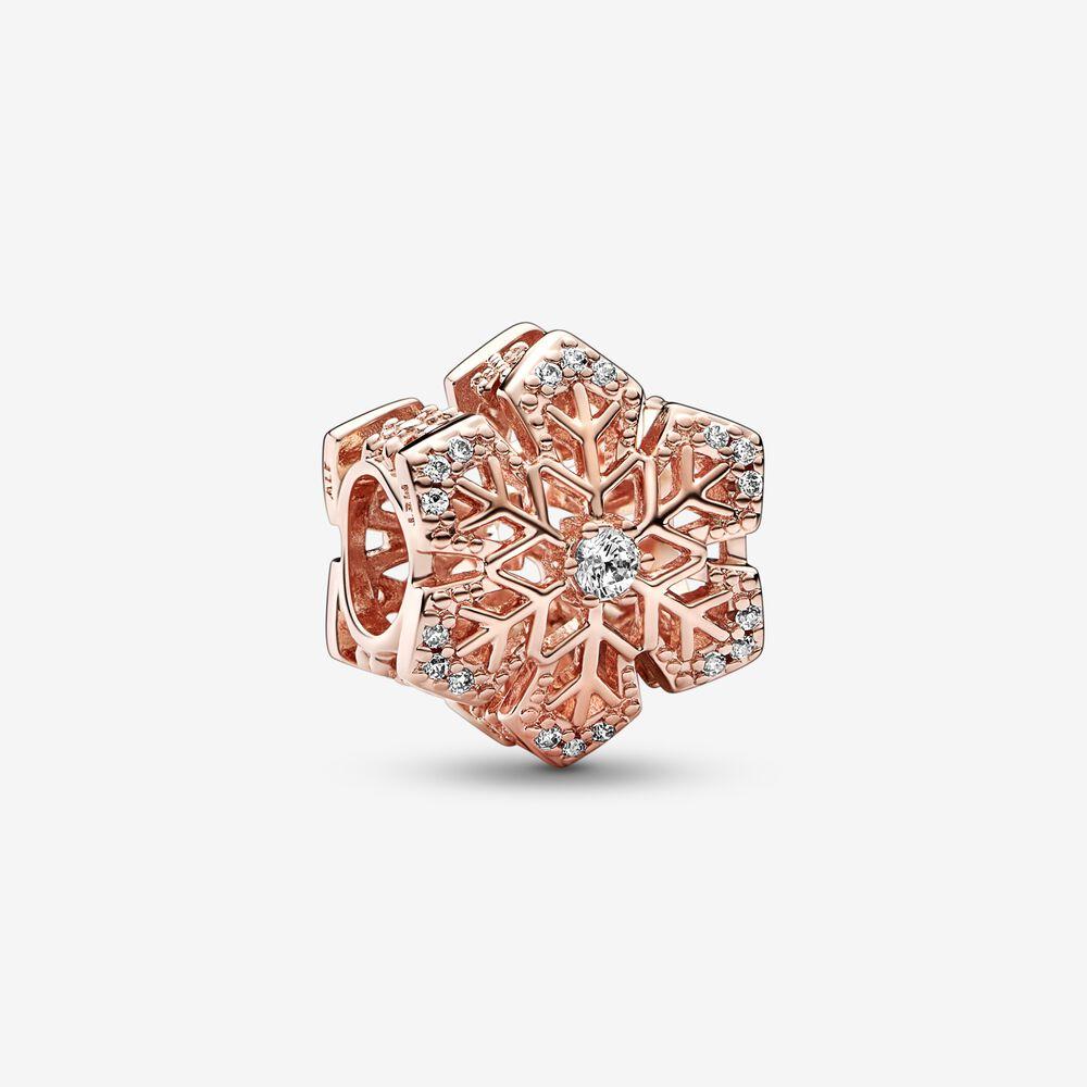 Pandora 14ct Rose Gold Plated Festive Snowflake Charm 782378c01