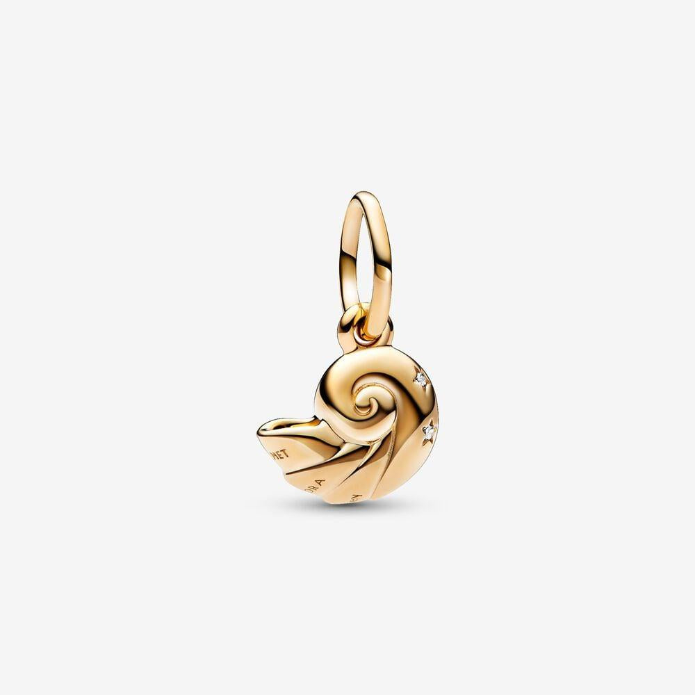 Pandora 14ct Gold Plated Disney The Little Mermaid Ursula Shell Dangle Charm 762685c01