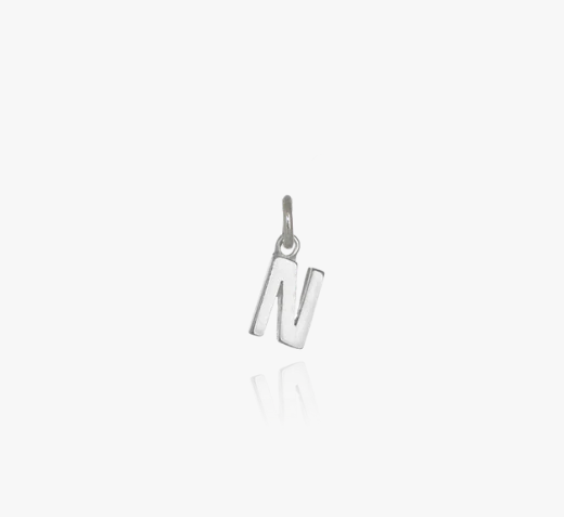 Evolve Sterling Silver Mini Letter 'N' Charm