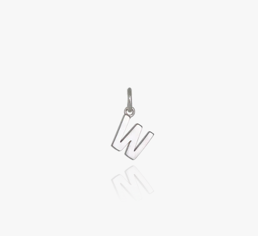 Evolve Sterling Silver Mini Letter 'W' Charm
