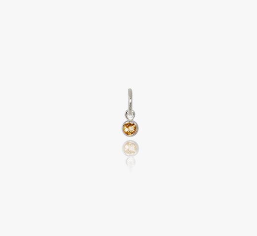 Evolve Sterling Silver November Citrine Pendant Charm
