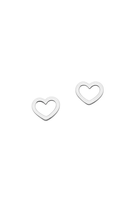 Karen Walker Sterling Silver Mini Heart Stud Earrings