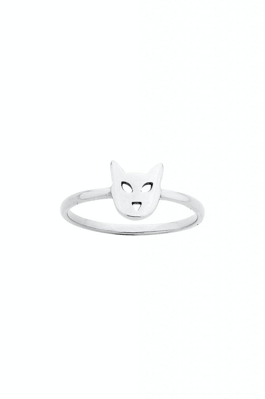 Karen Walker Sterling Silver Cat Ring
