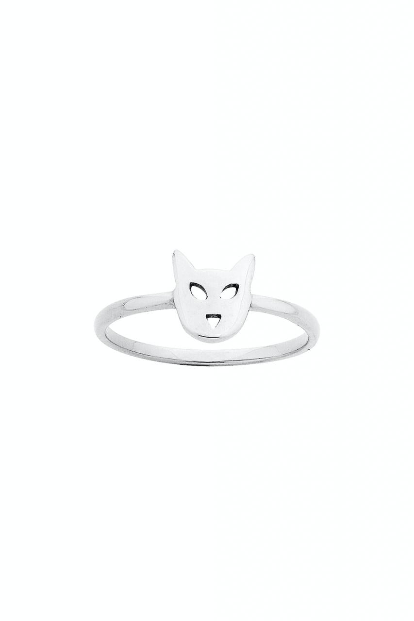 Karen Walker Sterling Silver Cat Ring