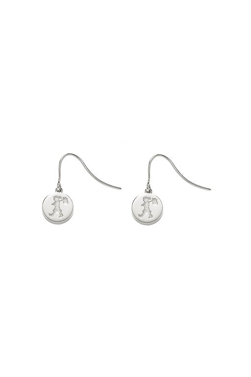 Karen Walker Sterling Silver Runaway Stamp Drop Earrings