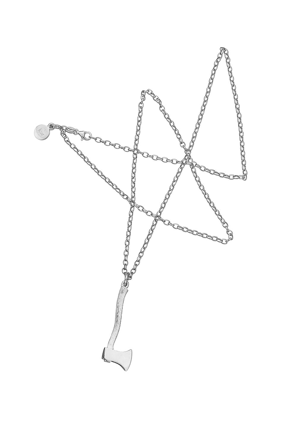 Karen Walker Sterling Silver Axe Necklace