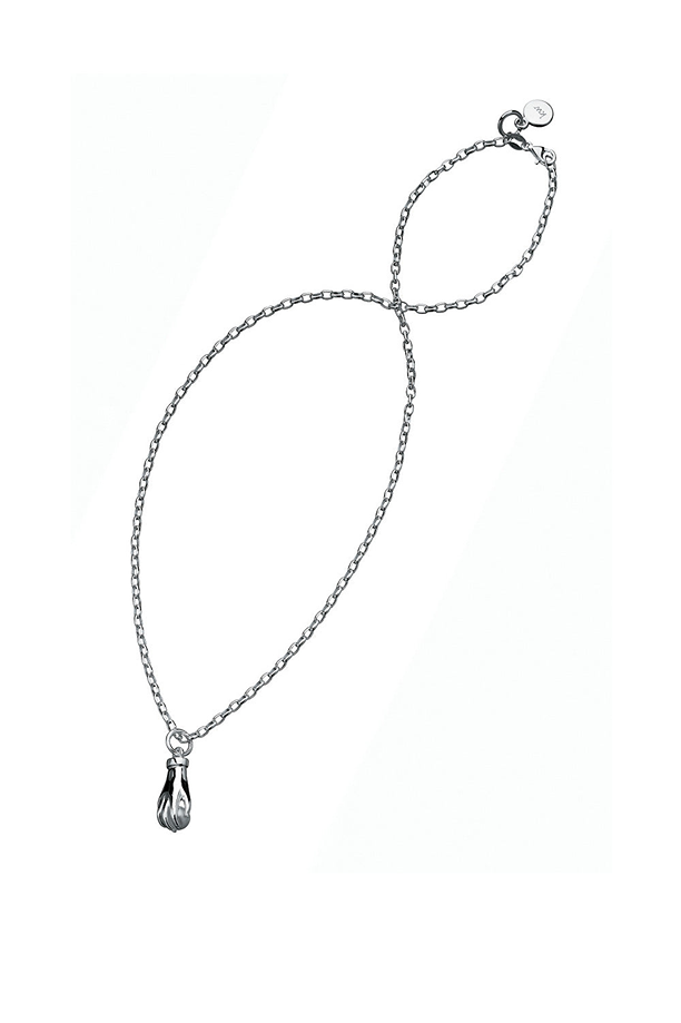 Karen Walker Sterling Silver Wisdom Necklace with 6mm Cultured Pearl.