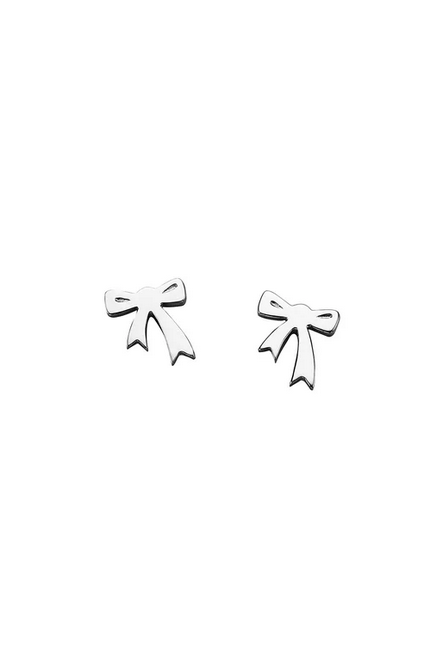 Karen Walker Sterling Silver Mini Bow Stud Earrings