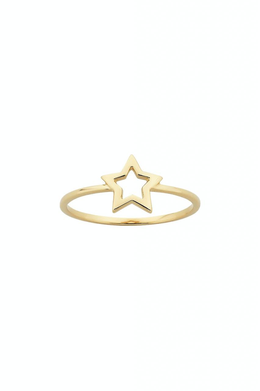 Karen Walker 9ct Yellow Gold Mini Star Ring Size L