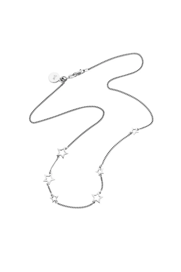 Karen Walker Sterling Silver Mini Scattered Star Necklace