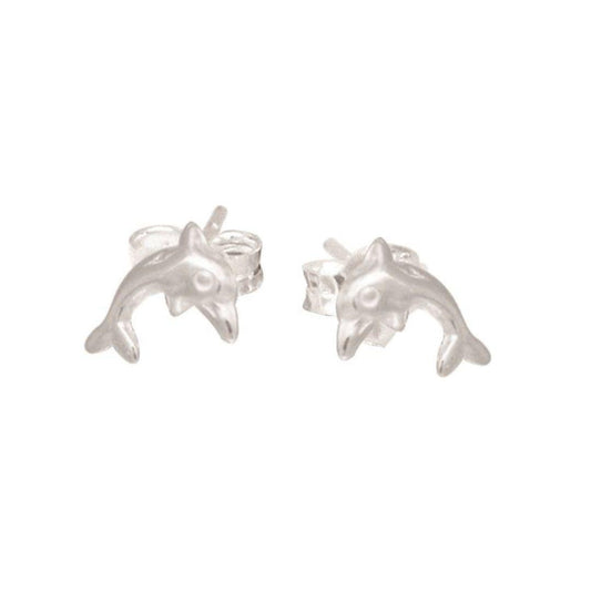 Children's Sterling Silver Dolphin Stud Earrings