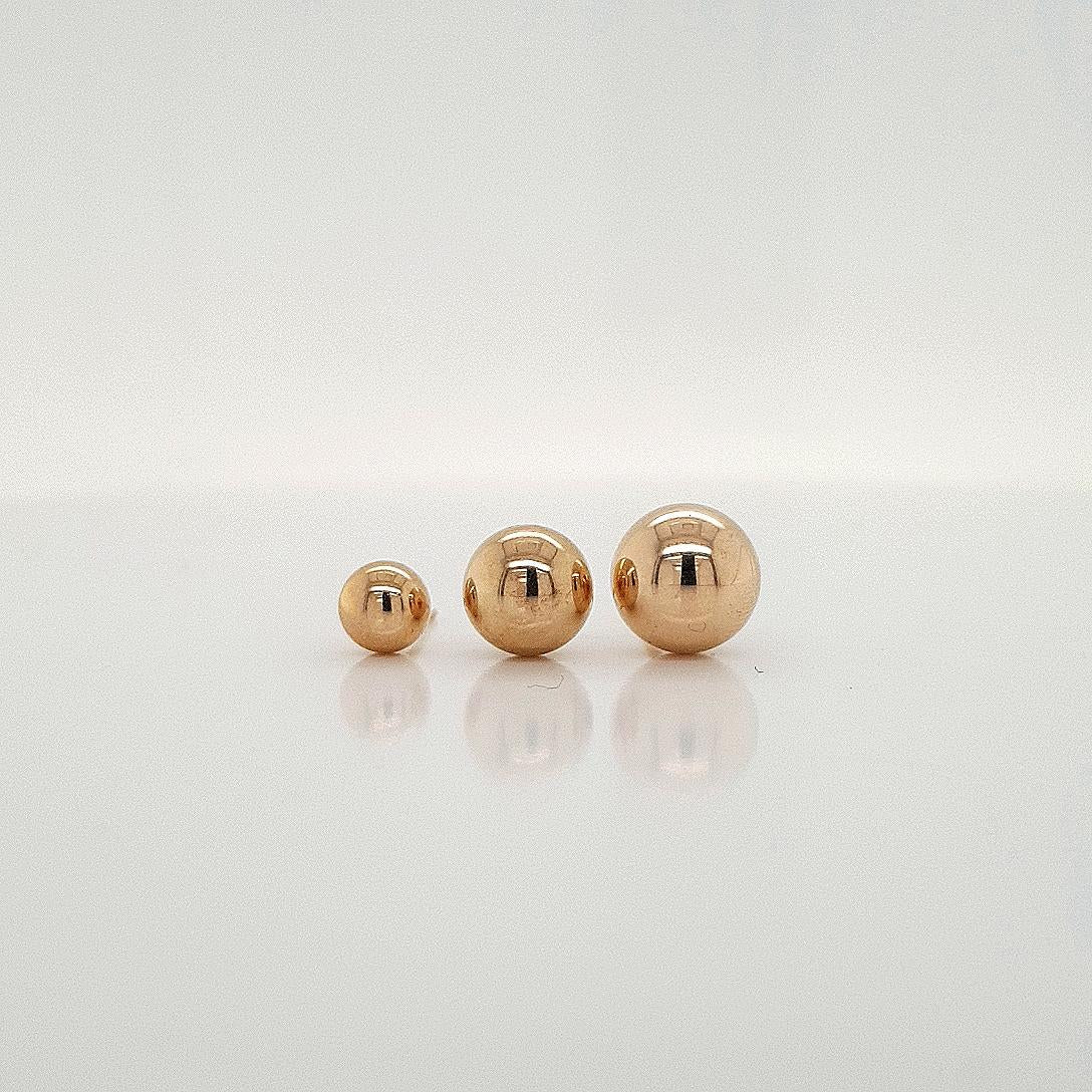 9ct Yellow Gold 7mm Ball Stud Earrings