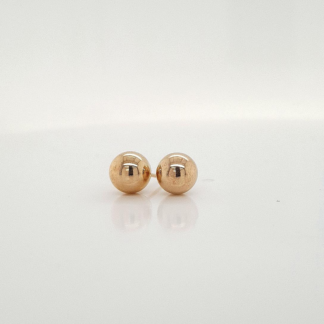 9ct Yellow Gold 7mm Ball Stud Earrings