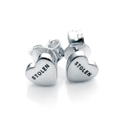 Stolen Girlfriends Club Sterling Silver Stolen Heart Stud Earrings