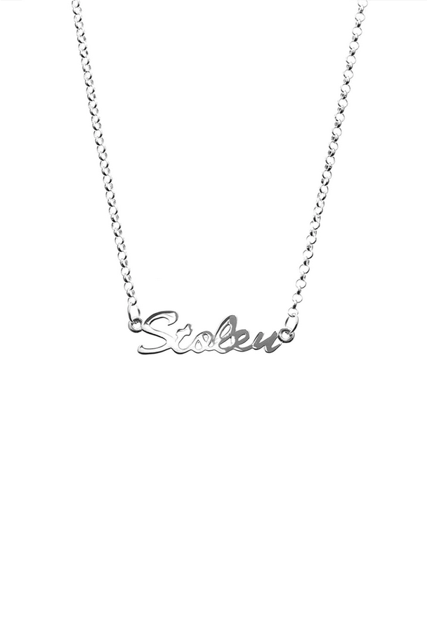 Stolen Girlfriends Club Sterling Silver Stolen Script Necklace