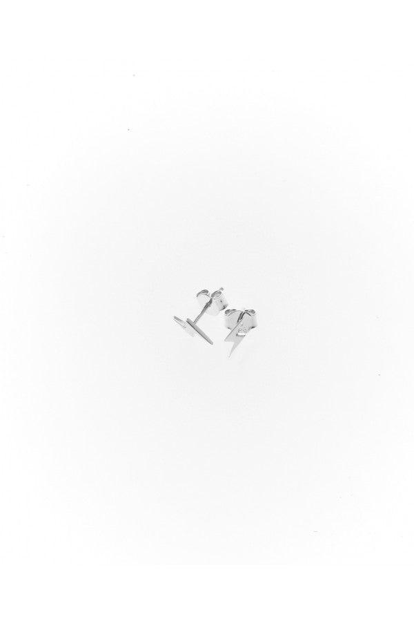 Stolen Girlfriends Sterling Silver Lightning Stud Earrings