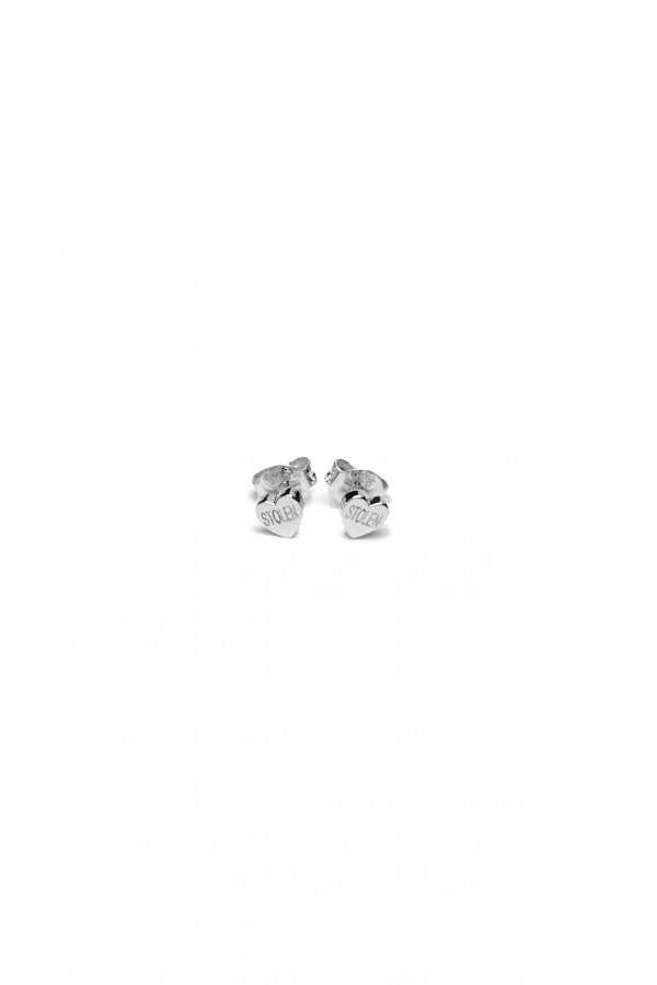 Stolen Girlfriends Club Sterling SIlver Tiny Heart Stud Earrings