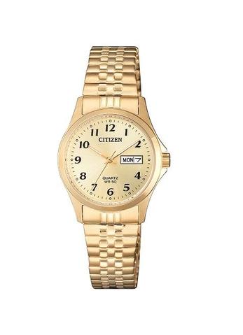 Citizen Ladies Quartz Gold Dial 50M WR Watch