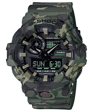 G-Shock Camouflage Green Divers Water Resistant 200m Quartz Watch Code: GA700CM-3A