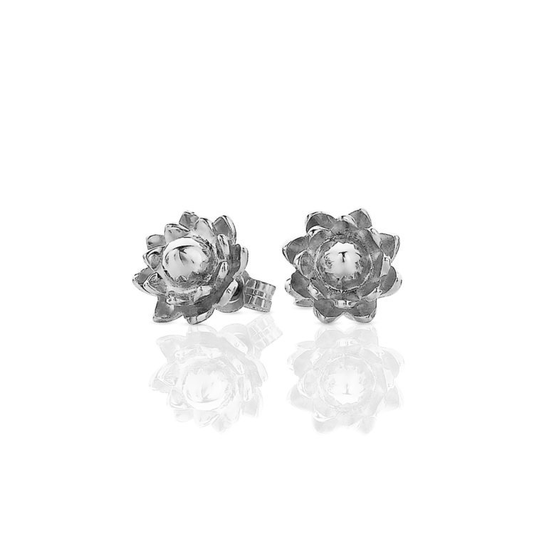 Meadowlark Sterling Silver Protea Stud Earrings
