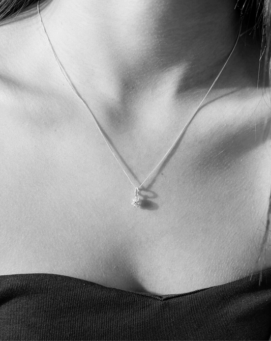 Meadowlark Sterling Silver Pom Pom Charm Necklace
