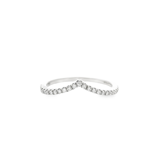 The Scout Setting 9ct White Gold Diamond Curved Band Ring