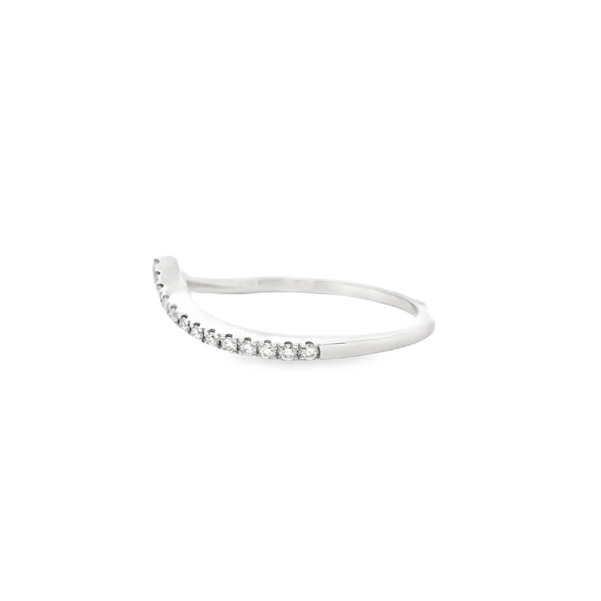 The Scout Setting 9ct White Gold Diamond Curved Band Ring