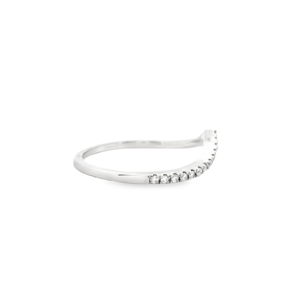 The Scout Setting 9ct White Gold Diamond Curved Band Ring