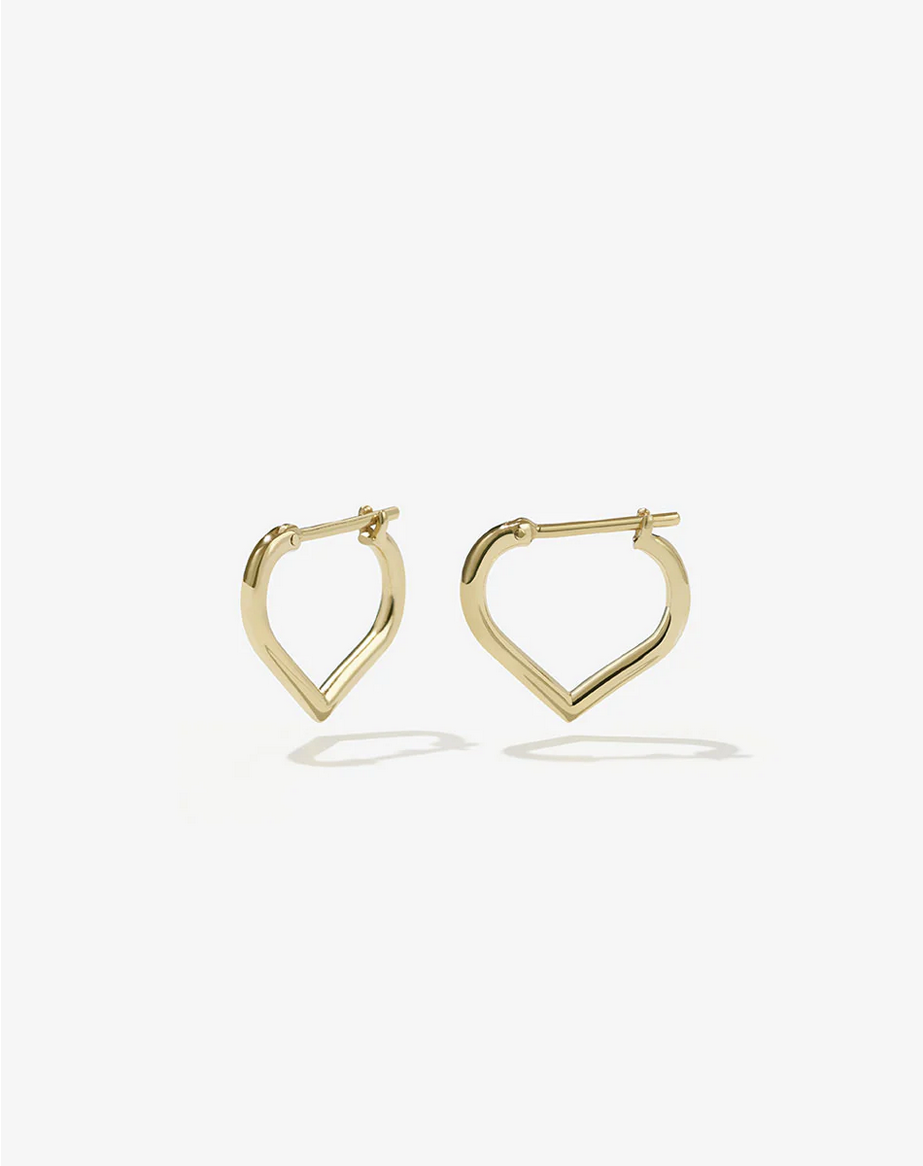 Meadowlark Gold Plated Small Love Hoop Earrings