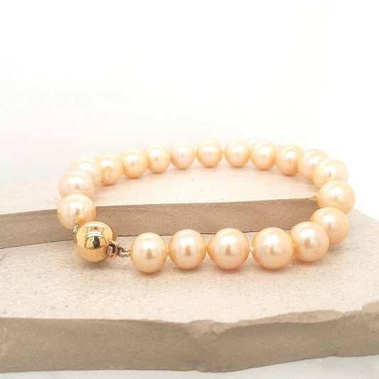 Freshwater  Apricot Pearl Bracelet