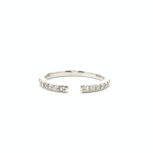 9ct White Gold Diamond Open Ended Wedding Band