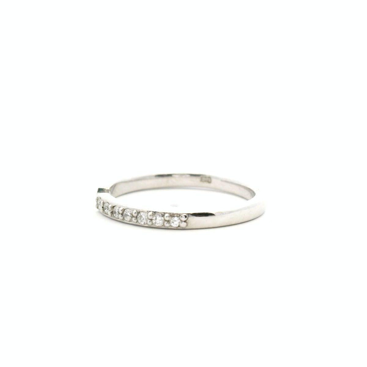 9ct White Gold Diamond Open Ended Wedding Band