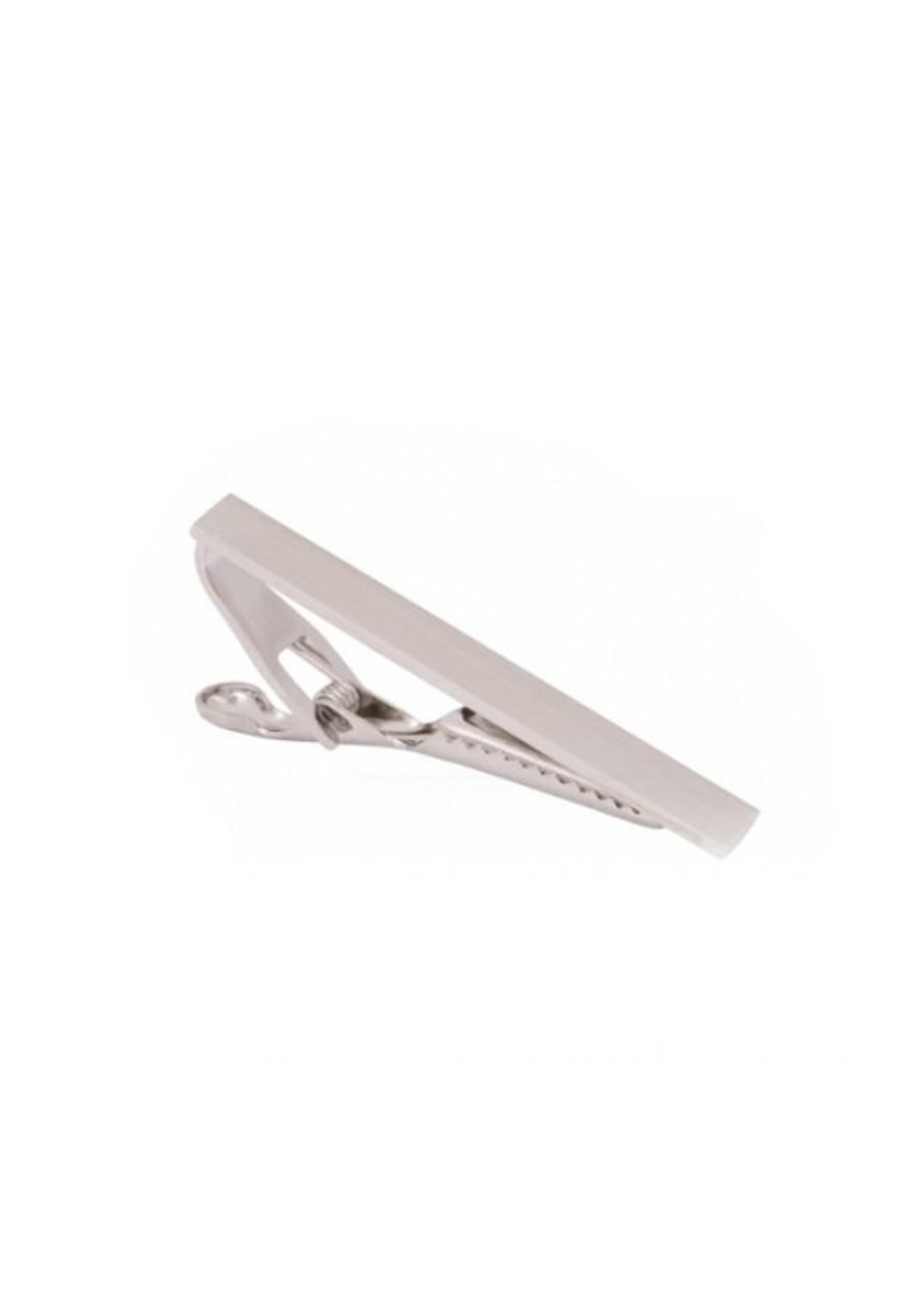 Cudworth Brushed Rhodium Tie Clip