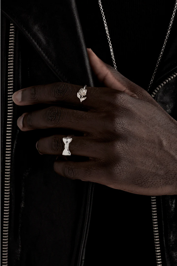 Stolen Girlfriends Club Sterling Silver Stem Rose Ring