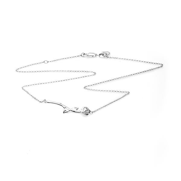 Stolen Girlfriends Club Sterling Silver Rose Bar Necklace