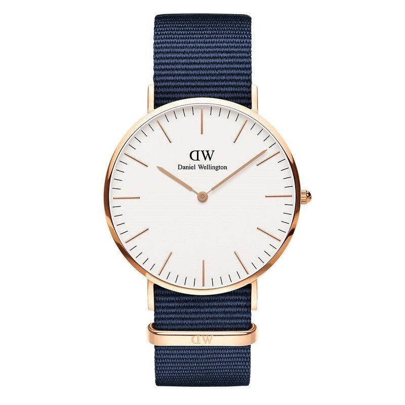 Daniel Wellington 40mm Classic Bayswater Rose Gold Plated White Dial Watch, Code: DW00100275