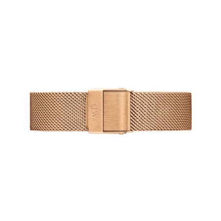 Daniel Wellington 32mm Rose Gold Plated Classic Petite Melrose Mesh Strap Watch with White Dial